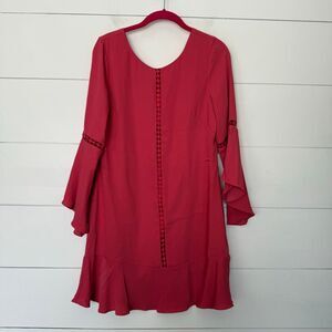 White House Black Market Women’s 8 Pink Bell Sleeve Dress